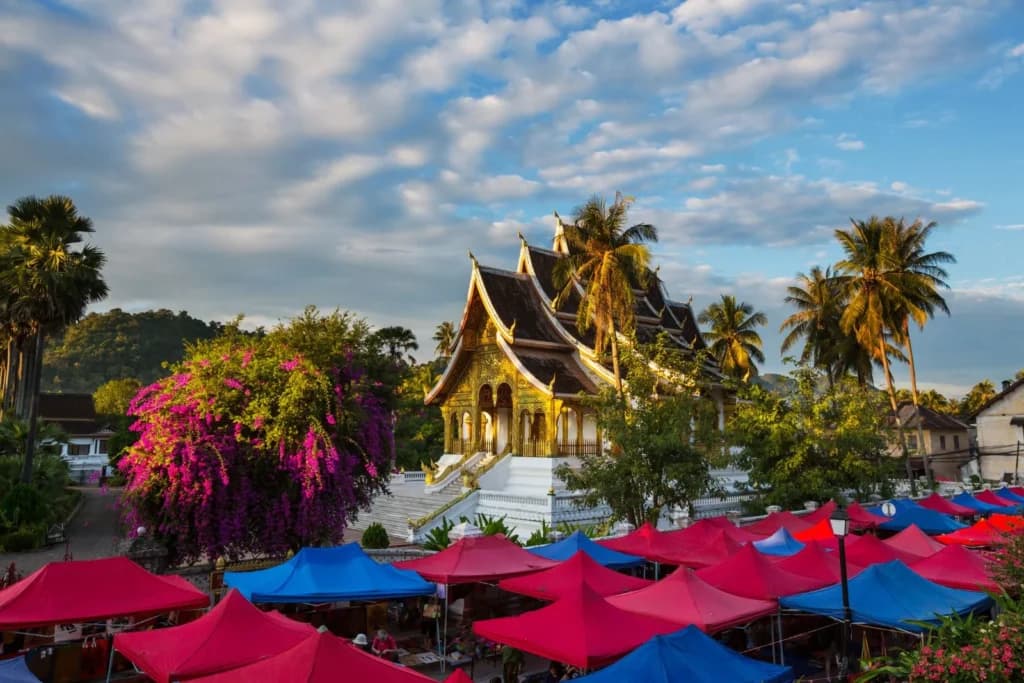 Luang Prabang Royal Palace and Hor Prabang temple hall, Laos