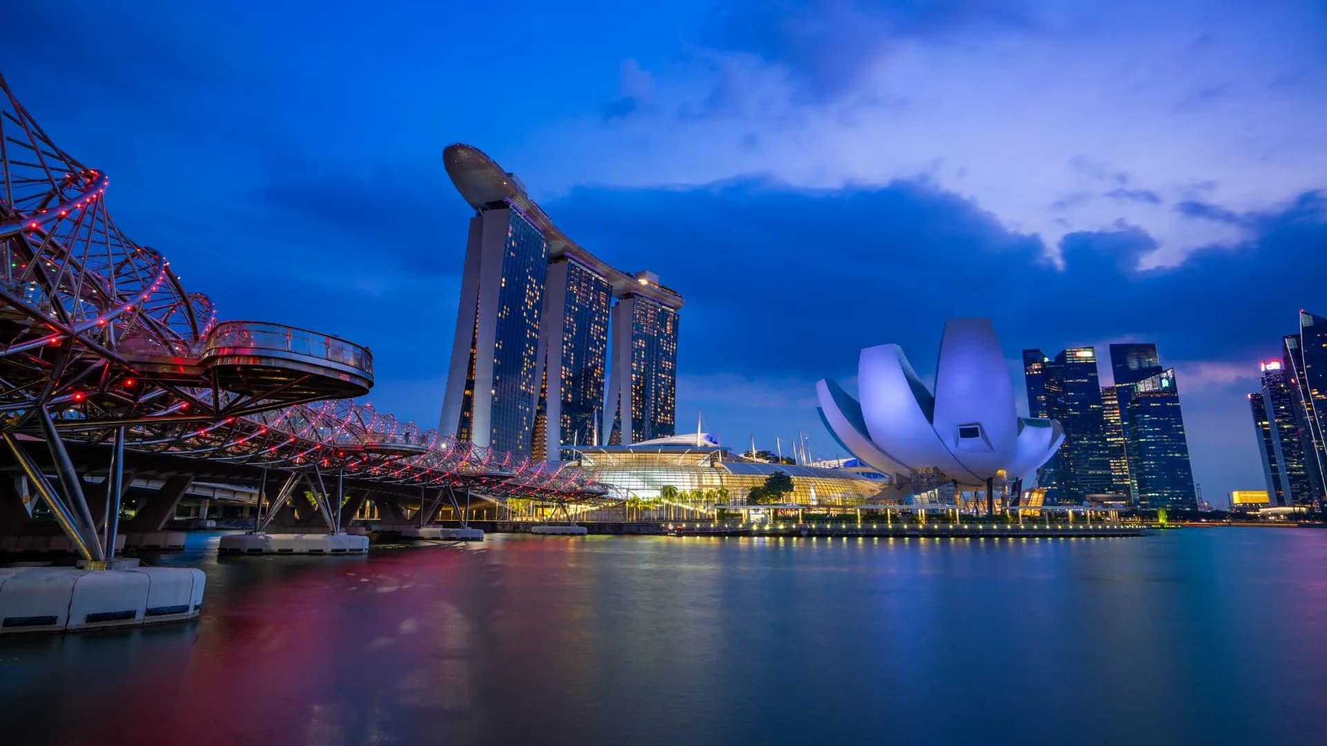 Marina Bay Sands at evening - ITB Asia 2025