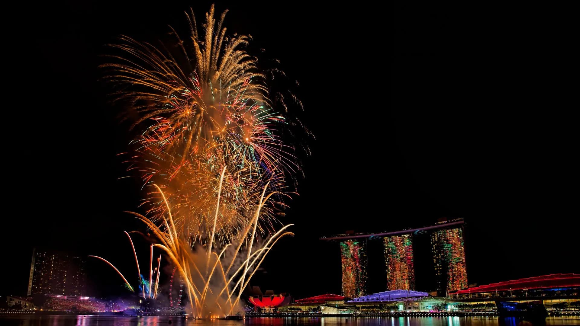 Singapore Fireworks on NDP 2025