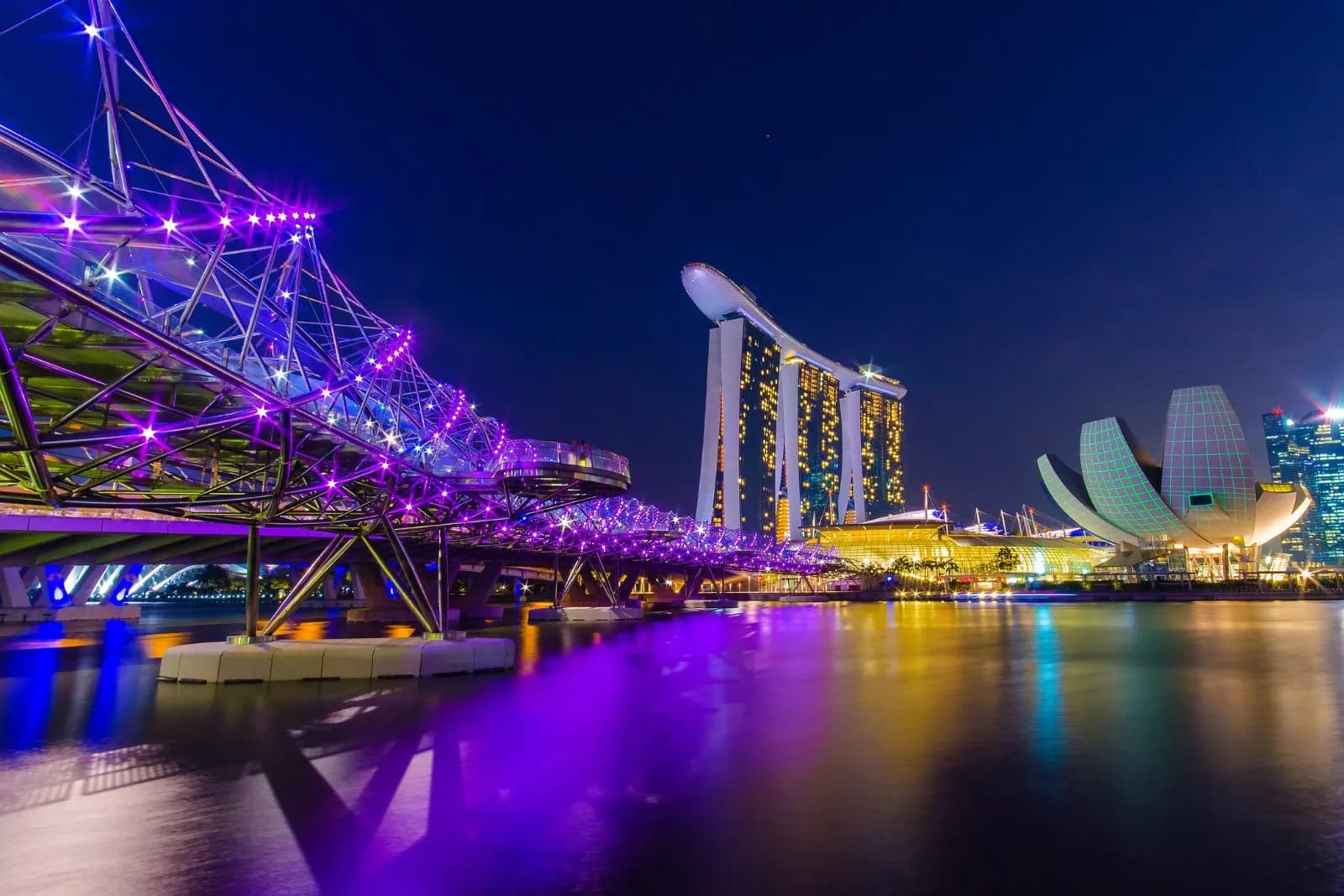 Singapore cityscape at night