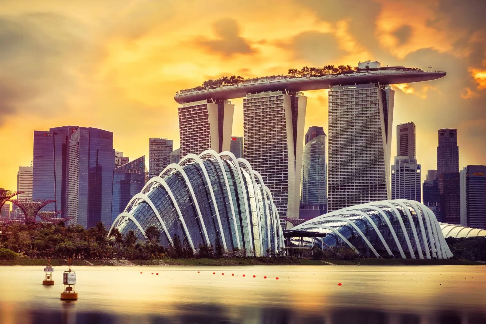 Marina Bay Sands at evening, Singapore