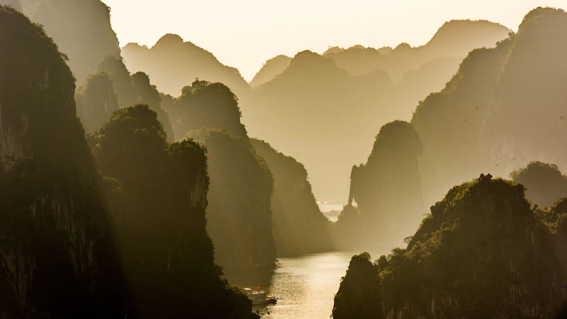 Mountains in Ha Long Bay, Vietnam