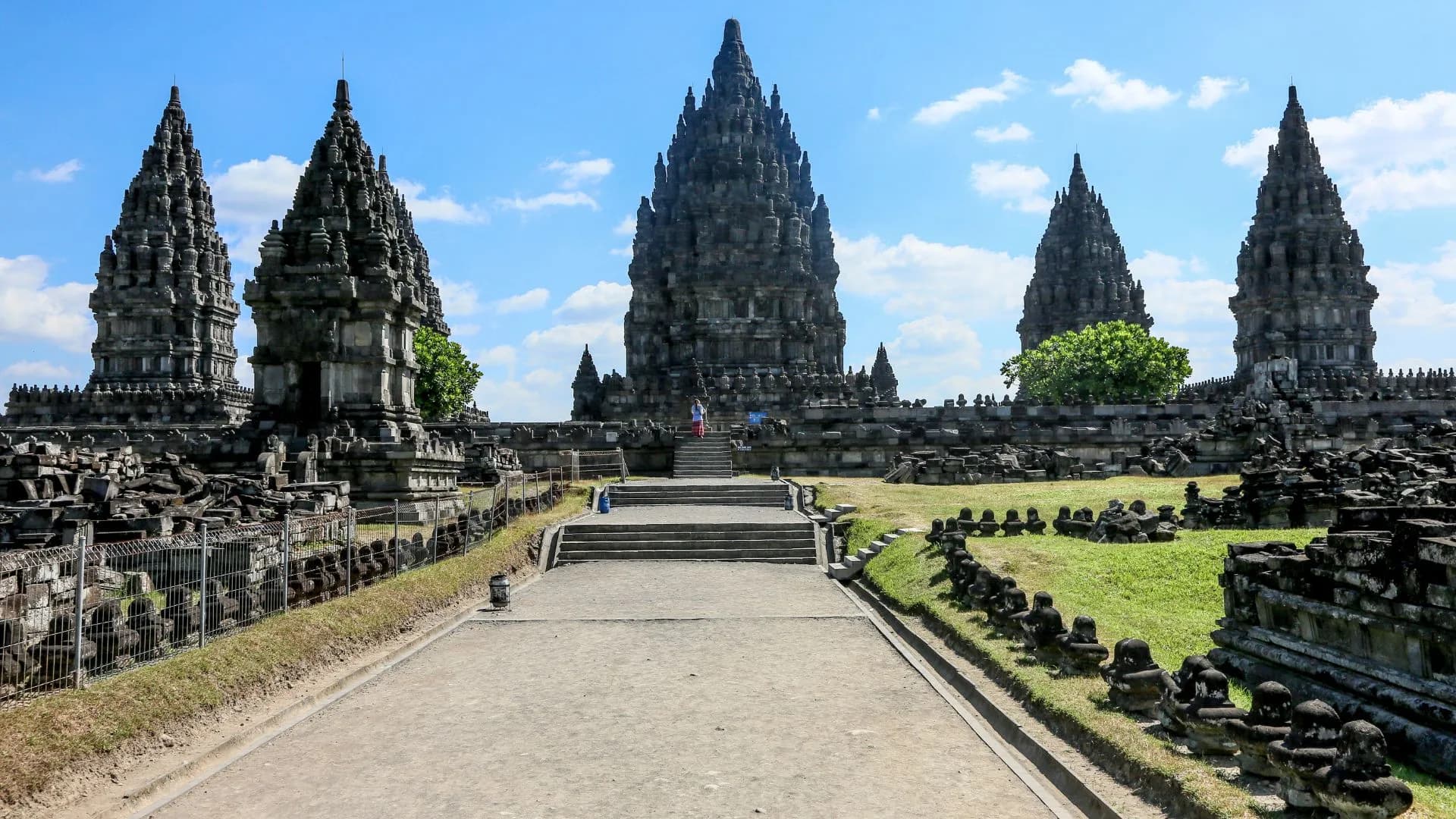 The Prambanan Temples in Yogyakarta, Indonesia